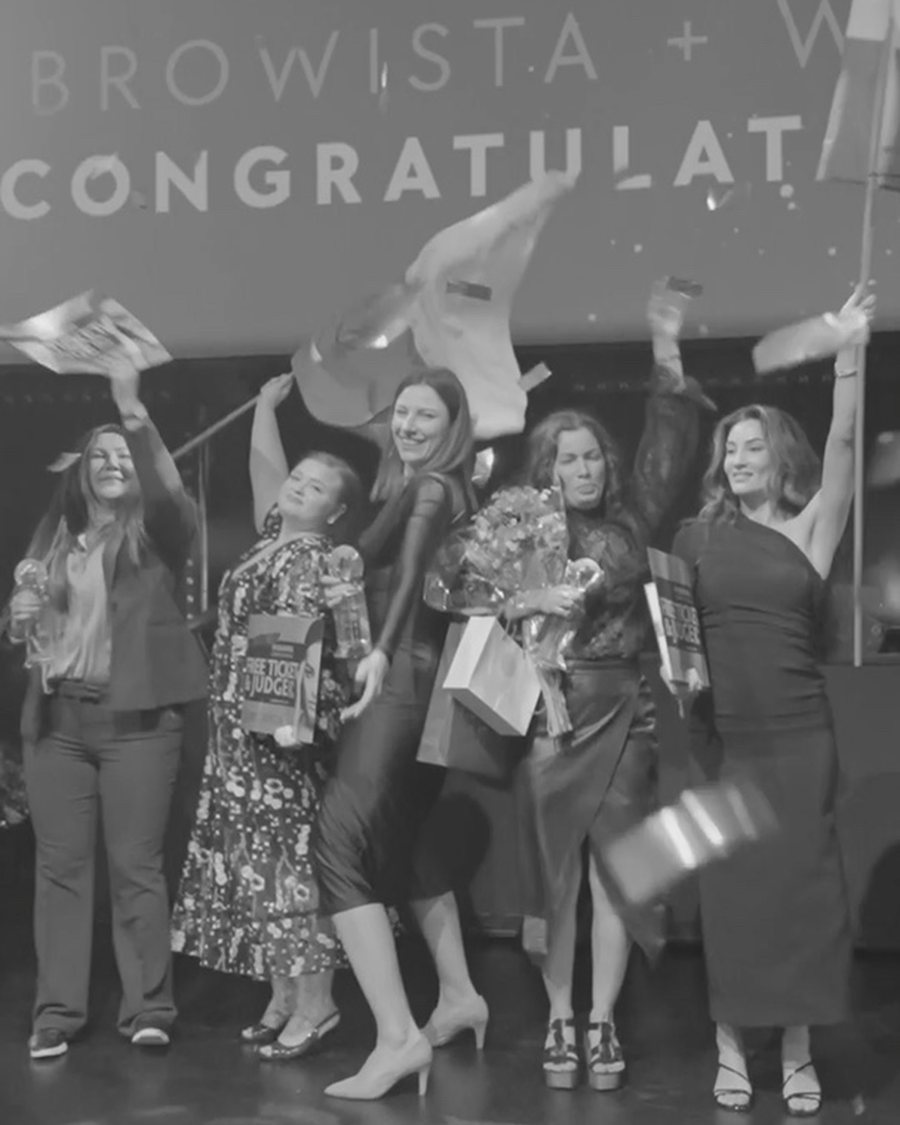 Câștigătorii pe scenă la ceremonia Browista și WMC, ediția 2025