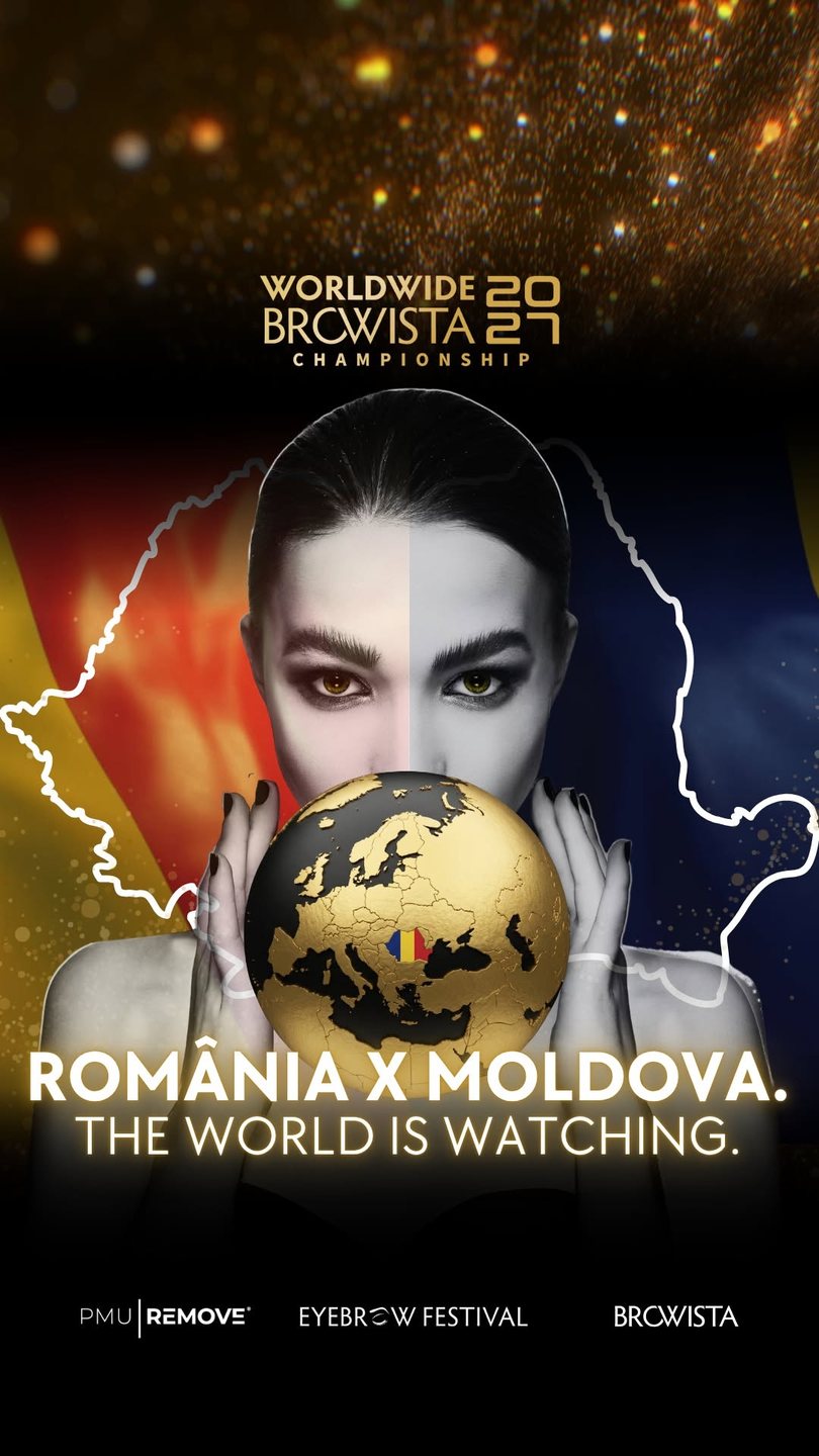 Afișul oficial Browista pentru România și Moldova, cu harta țării și globul campionatului